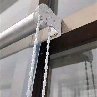 透明卷帘手动拉珠升降防水防尘冷气D暖气隔断PVC软帘阳台防雨帘