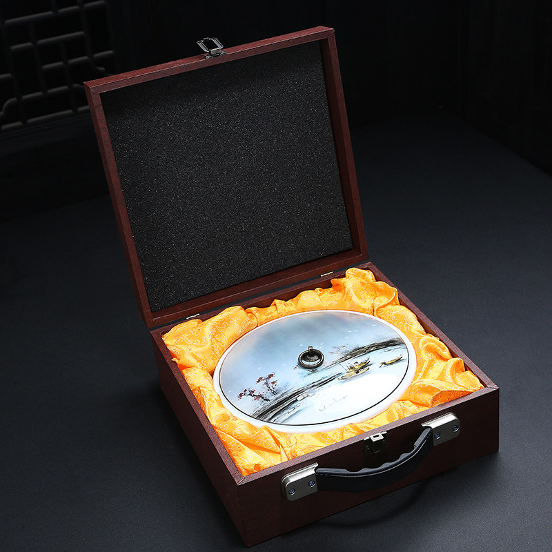 茶叶盒子普洱茶包装盒高档空礼盒紫砂茶叶罐陶瓷实木礼盒装茶饼罐