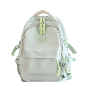 小众简约少女书包高颜值女生中学生蓝色大容量双肩包大学生女新款