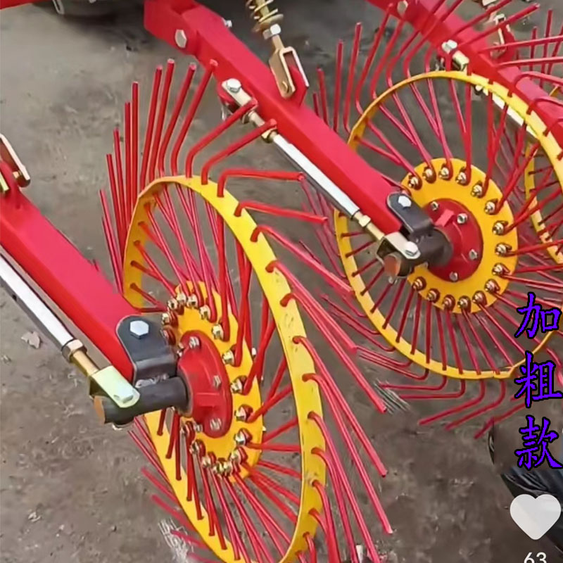 拖拉机后悬挂翻草机秸秆牧草翻晒搂草耙子圆盘式翻草机