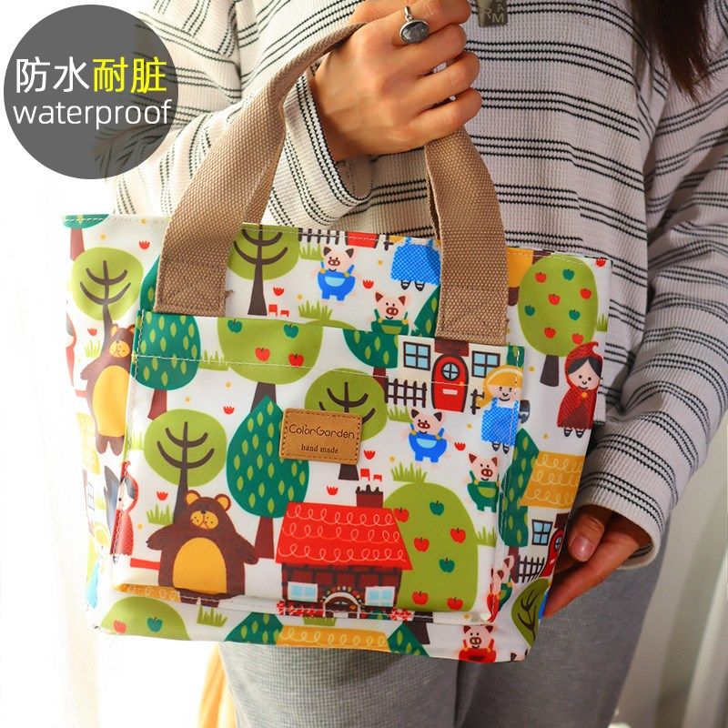 防水牛津布耐脏饭盒手提袋学生便当包妈咪遛娃手拎包外出手提包,收纳整理,饭盒袋,淘宝优惠券,粉丝福利购,淘宝优惠卷