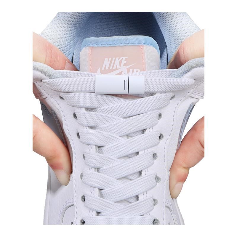 鞋带懒人免系绑弹力鞋带锁扣男女款小白鞋松紧儿童卡W扣白色鞋带