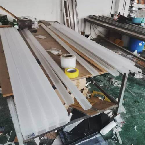 U型 L型白色透光装饰槽灯带卡槽 磨砂亚克力灯槽盖板灯罩折弯定制