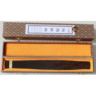 棕竹扇子传统全棕黑纸折扇7891012寸戏曲扇质同王星纪