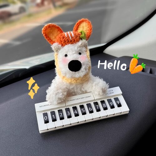 可爱西高地挪e车电话牌汽车临时停车号码牌车载移车电话车内摆件