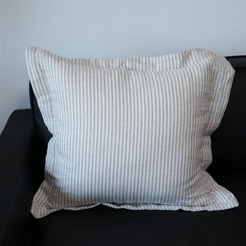 法国纯亚麻宽边汽车沙发客厅卧室方形抱枕套靠垫套不含芯