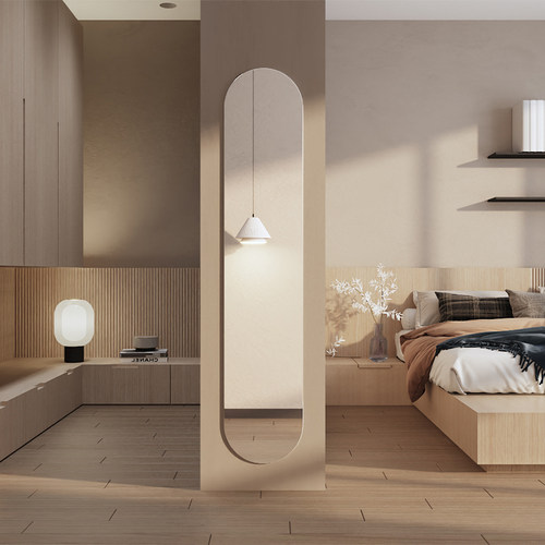 无框超窄全身镜简约防爆全身镜卧室客厅玄关壁挂贴墙自粘全身镜子