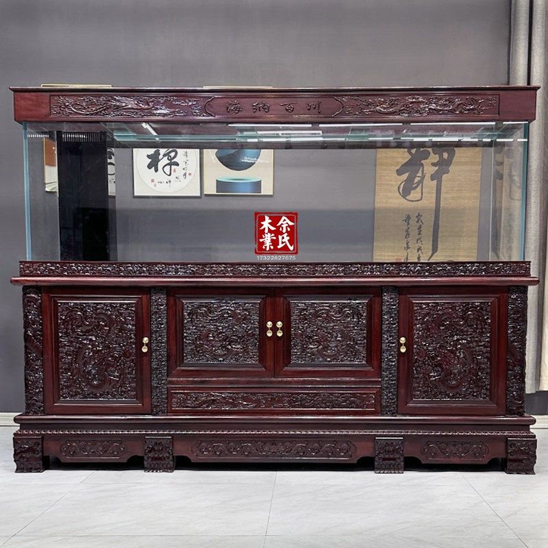 实木鱼缸柜定制中式红木鱼缸底柜水族箱客厅办公室别墅大型龙鱼缸,宠物/宠物食品及用品,底柜/落地缸,淘宝优惠券,粉丝福利购,淘宝优惠卷