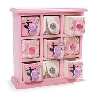 欧式实木首饰盒大容量 木制饰品收纳盒珠宝盒木质陶瓷抽屉首饰盒