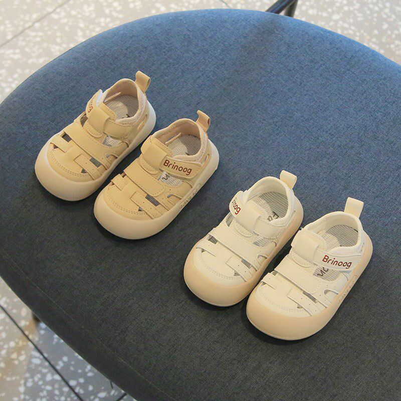 2025夏季新款小宝宝凉鞋1一3岁男女幼童包头防踢沙滩鞋软底婴儿鞋