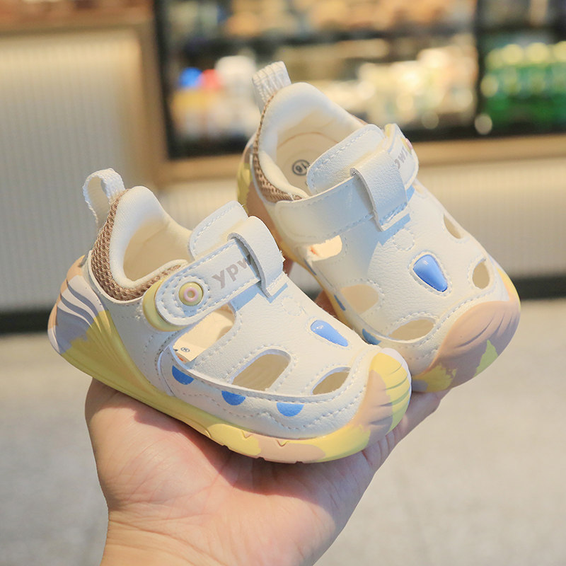 女宝宝机能凉鞋包头6到12个月0B一1岁8软底防滑婴儿学步鞋男宝夏