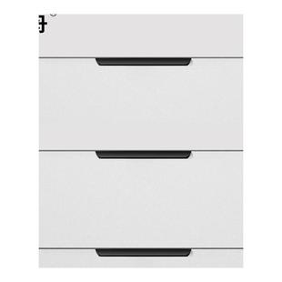 一门到顶衣柜拉手隐形简约现代黑色极简柜门长款把手门缝柜子