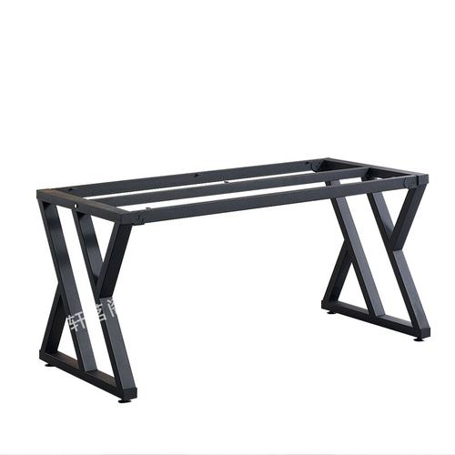 新款岩板瓷砖餐台底座铁艺烤漆餐桌脚书桌茶台腿钢化玻璃台架定制