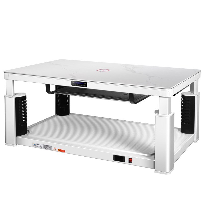 取暖茶几冬季多功能电暖桌烤火桌子家用客厅长方形岩板升降取暖桌