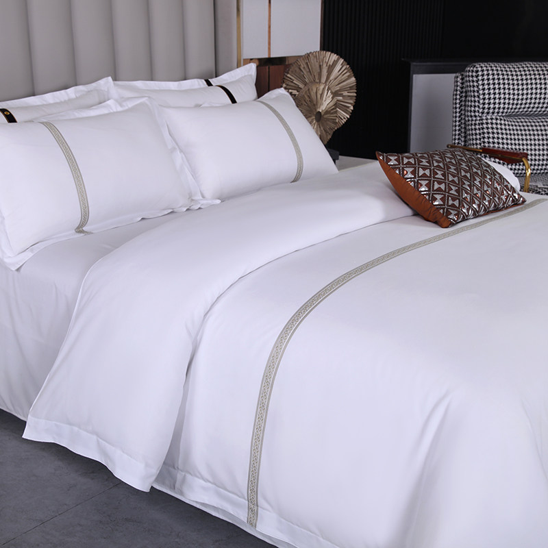 宾馆酒店床品四件套民宿白色被套床单布草公寓客栈床上用品三件套,床上用品,酒店床品套件,淘宝优惠券,粉丝福利购,淘宝优惠卷