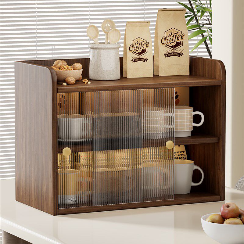 餐桌台面上杯架桌面m杯子收纳置物架咖啡杯储物柜办公桌小型防尘