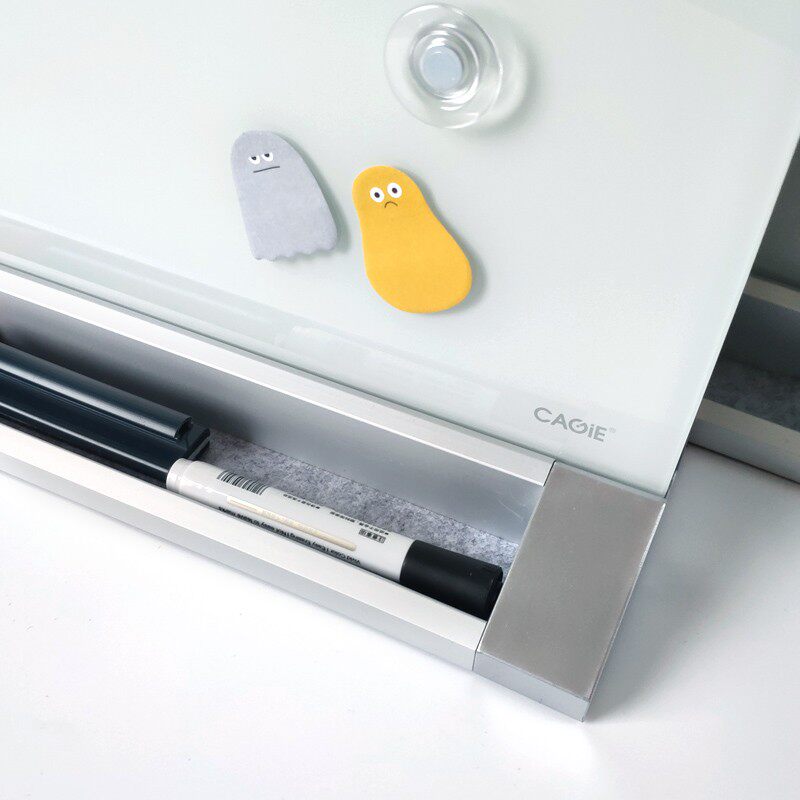 CAGIE/卡杰桌面屏风白板会议教学儿童钢化玻璃板磁性桌面便签板