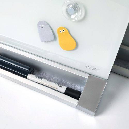 CAGIE/卡杰桌面屏风白板会议教学儿童钢化玻璃板磁性桌面便签板