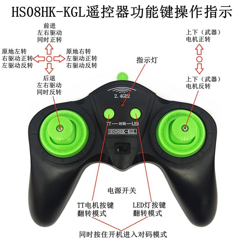 8通道2.4G格斗机器人车模船模四驱车改装配件创客DIY无线遥控模块