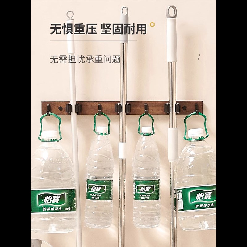 拖把夹卫生间拖布挂钩阳台扫把拖把架收纳扫帚浴室置物架子免打孔