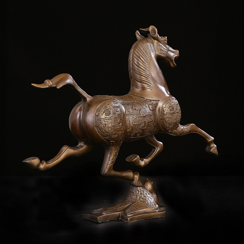 匠泽铜魂 纯铜马踏飞燕摆件 铜马摆件 礼品装饰品工艺品精品