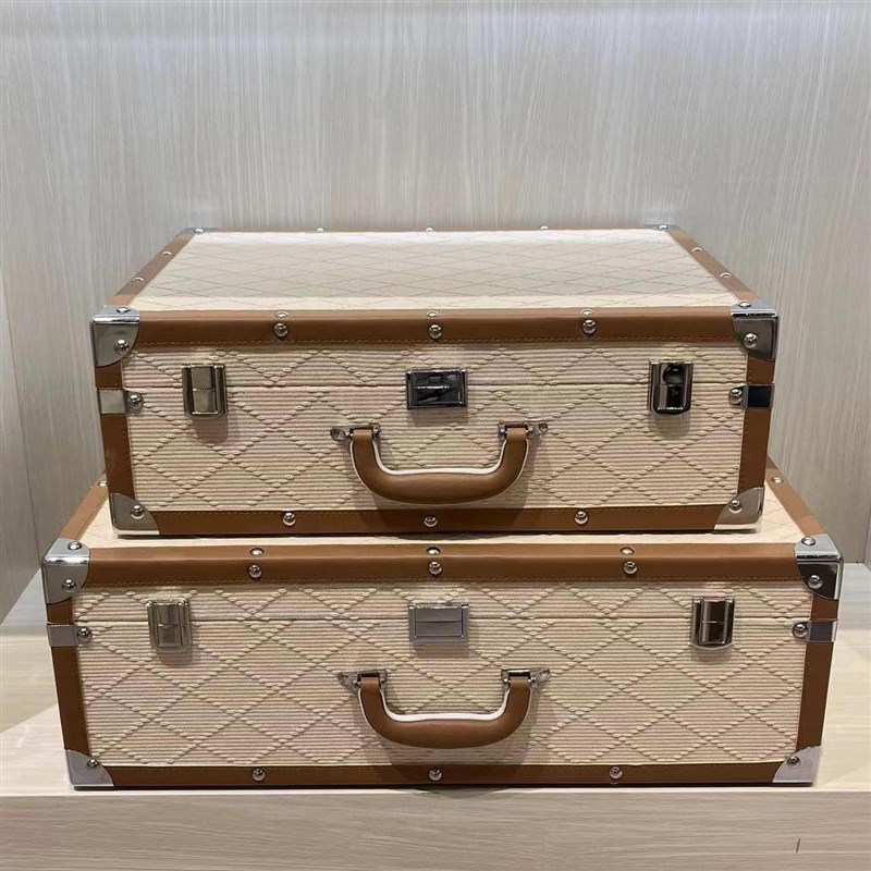 皮革手提收纳箱样板房衣帽间储y物箱旅行箱摄影拍摄箱子装饰品摆