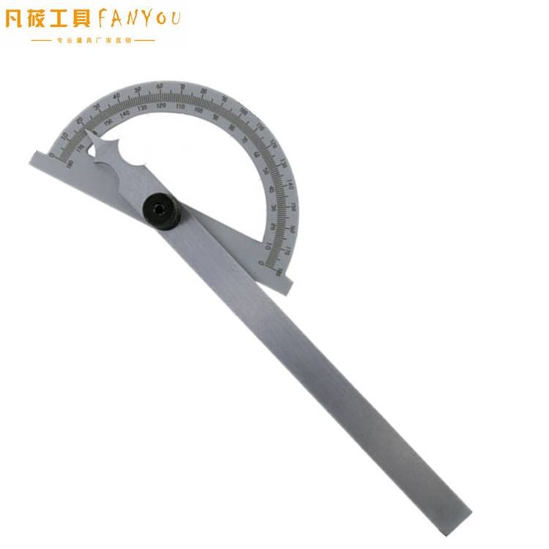 新款可调量角器 紧固式角度尺 万能角度规 划线角度仪 Y碳钢镀铬