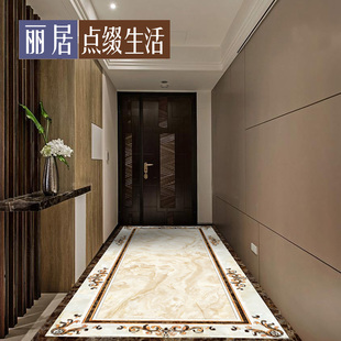 瓷砖装饰贴纸地面翻新茶几客厅地砖花纹仿大理石走廊防水耐磨地贴