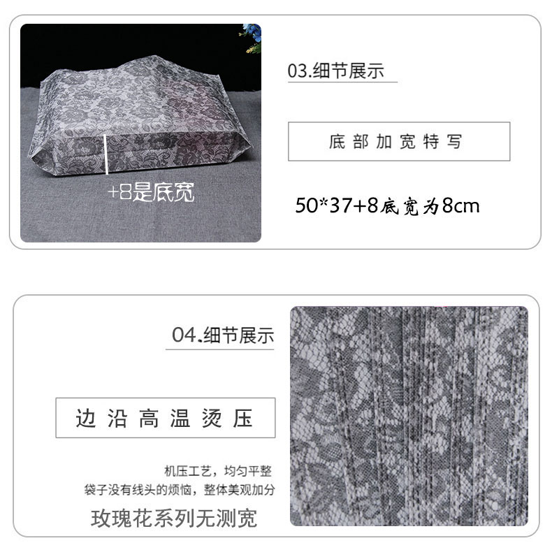灰白无纺布袋定做logo服装店手提袋购物袋环保袋鞋盒包装袋广告袋