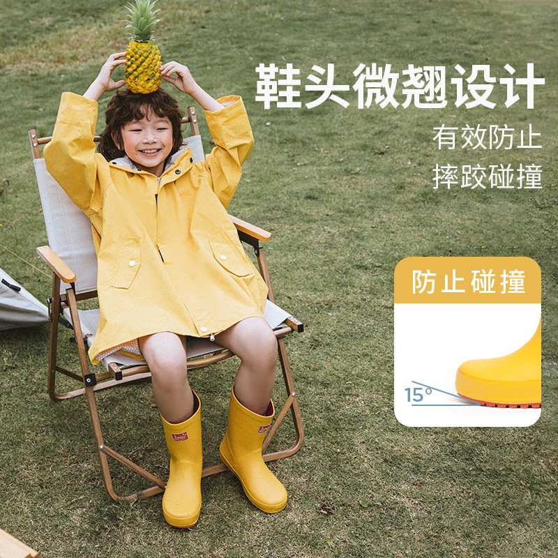 儿童雨鞋女款防水防滑小学生雨靴中筒男童幼儿园宝宝水鞋橡胶套鞋