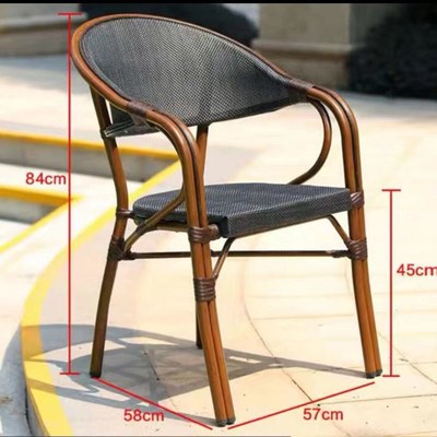 户外桌椅庭院套装组合咖啡厅奶茶店阳台悠闲桌椅防雨铝合金桌椅