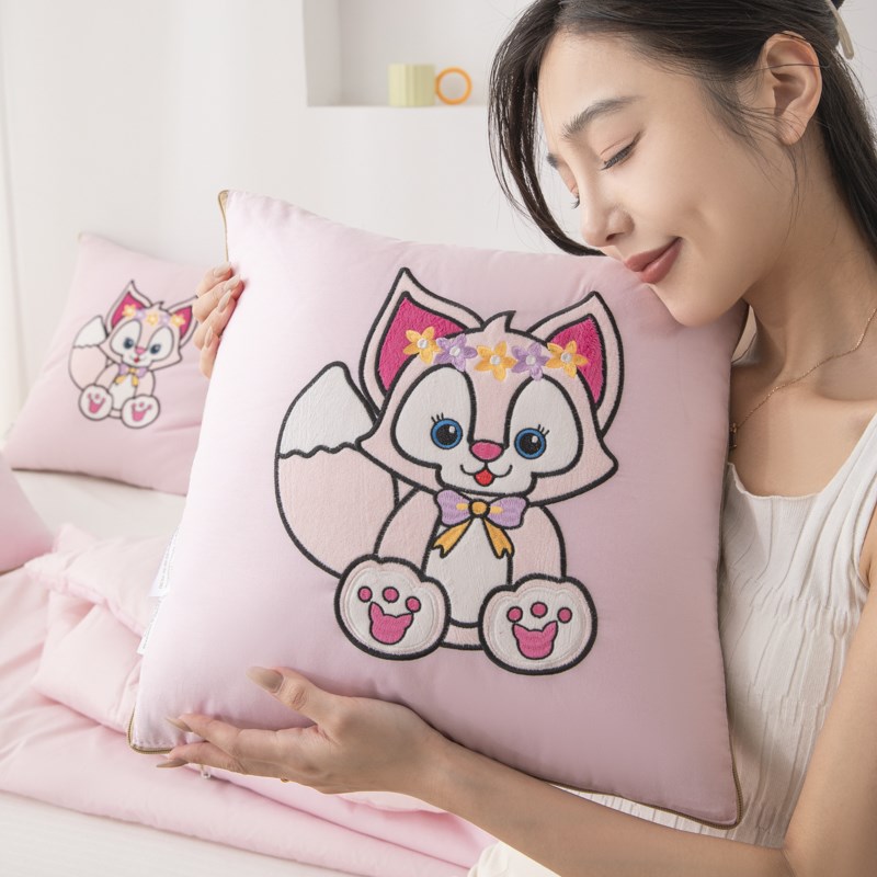 全棉!儿童幼儿园午休纯棉抱枕被子两用空调靠垫被办公室午睡夏被