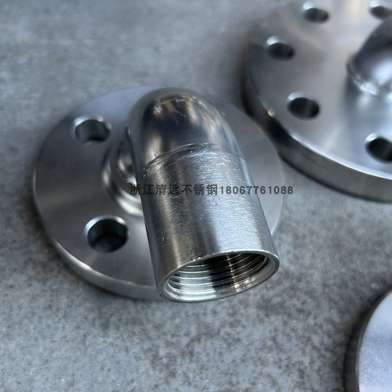 304 316L不锈钢法兰弯头内丝接头螺纹弯头法兰异径 焊接非标定做