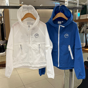 原单malbon高尔夫女装防风外套26春季徽标golf运动连帽速干上衣女