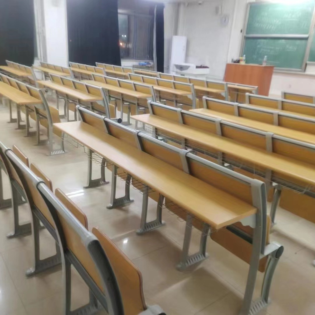 阶梯教室排椅会议室座椅实木学生课桌椅礼堂椅报告厅座椅剧院椅