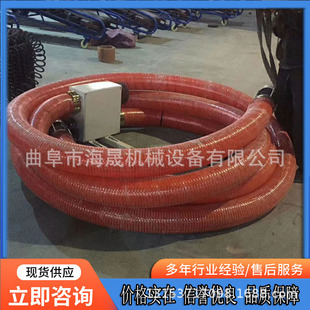石粉颗粒小麦抽粮机 软管家用无轴输送机 海晟绞龙车载吸粮机