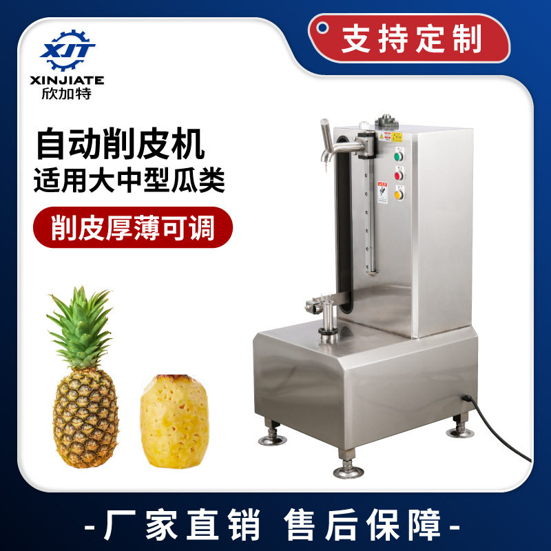 厂家直供商业大型自动削菠萝机瓜果去皮设备不锈钢木瓜南瓜削皮机