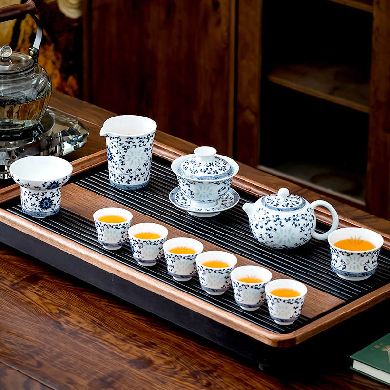 石茗堂青花瓷功夫茶具套装家用