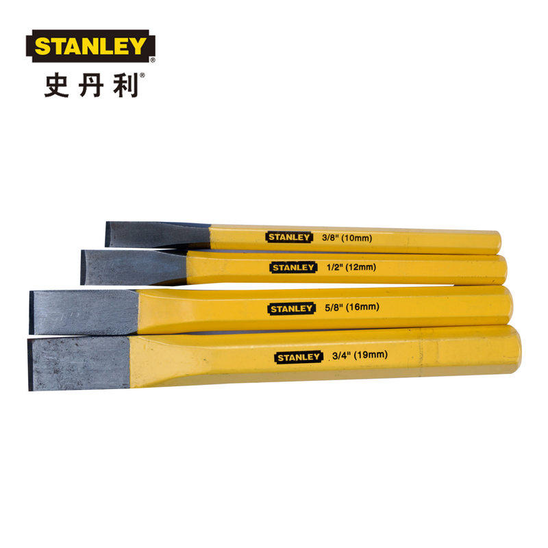 史丹利石工凿 16-286/287/288/289/290/291-23铬钒钢扁凿子冷凿