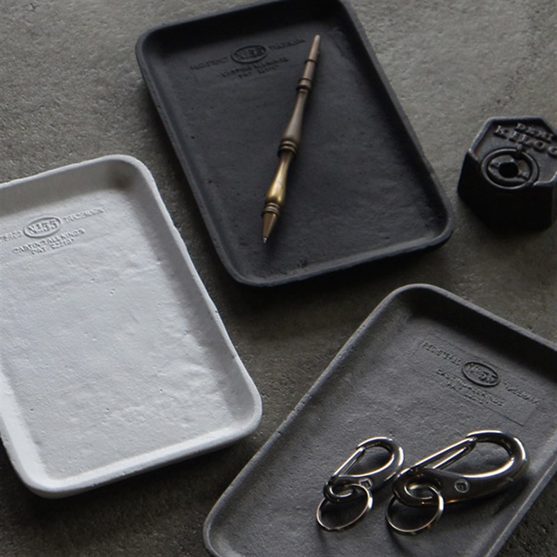 日本PUEBCO个性铸铁托盘摆件简约工业复古桌面小物收纳储物盘送礼