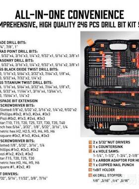 孔混凝土合金木工打孔钻头麻花铁钻批头套装手钻电80382多功能木