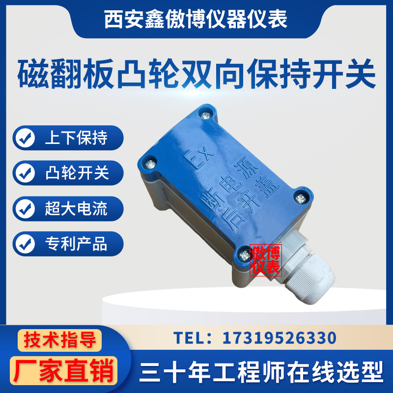 磁翻板液位计报警双向保持开关捆绑式凸轮感应防爆液位控制发讯器