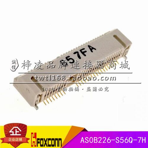 正品 FOXCONN AS0B226-S56Q-7H MINI PCI E 52P 5.6H 连接器