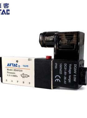 NCD原装亚德客AIRTA电磁C阀HD4底V210  HD4V110二位五通接式