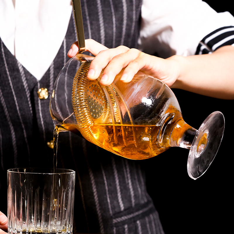 横木  日式高脚调酒搅拌杯 mixing glass 调酒杯 混合杯800ml