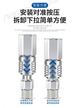 S0MC型不锈钢自KKA 3P-1公F单项母接头4S-02M 03M锁双封闭 6TLSP-