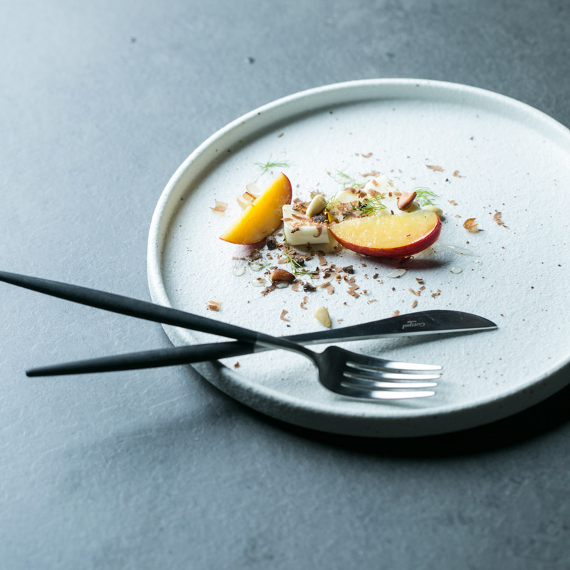 朵颐GIN陶瓷牛排盘白色西餐盘平盘浅盘 家用早餐盘点心盘摆盘