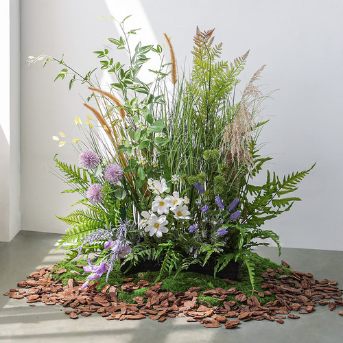 仿真花假花摆设造景布置户外庭院花箱装饰摆件植物仿生花绿植苔藓