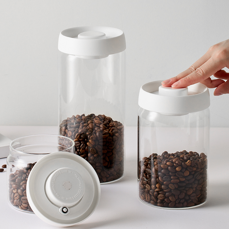 米立风物真空密封罐咖啡豆保存罐食品级瓶子茶叶罐储物罐子玻璃罐