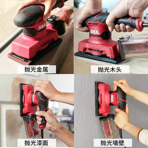 砂光机家用木材打具抛光磨机木工平砂圆砂三家角砂纸板机QSU7362